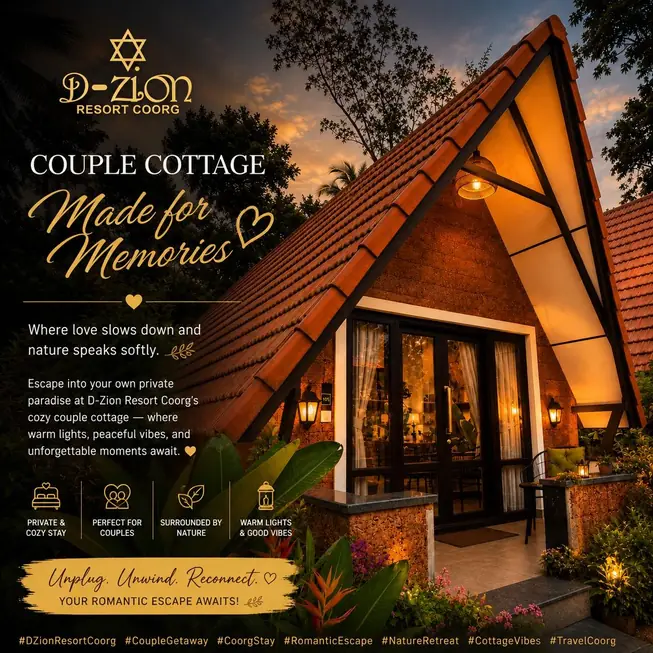 Couple Cottages at D-Zion Resort Coorg